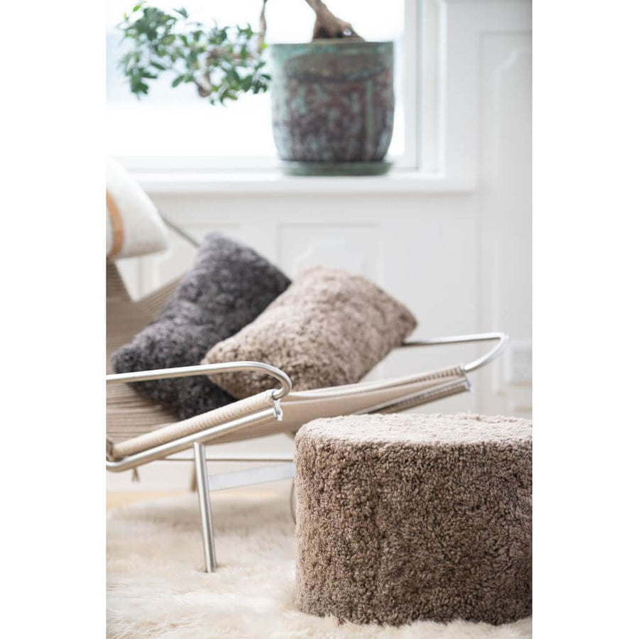 Natures Collection Puf Ø44 x H33 cm Lammeskind 10