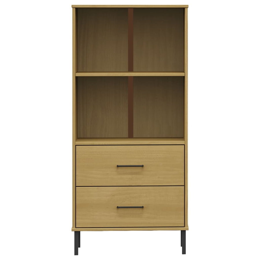 OSLO Reol Med 2 Skuffer i Brun 60 x 35 x 128,5 cm