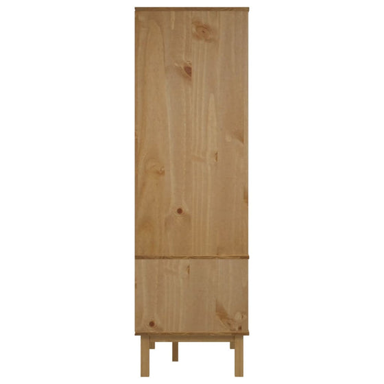 OTTA Tøjskab 76,5 x 53 x 172 cm Brun/Grå