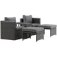 Quad Loungehavesæt med 2 stk. loungehvilestole inkl. fodskamler og loungebord