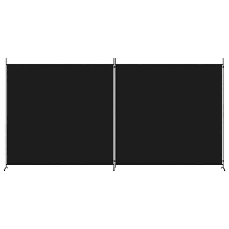 Rumdeler 2-Panels 348 x 180 cm Sort