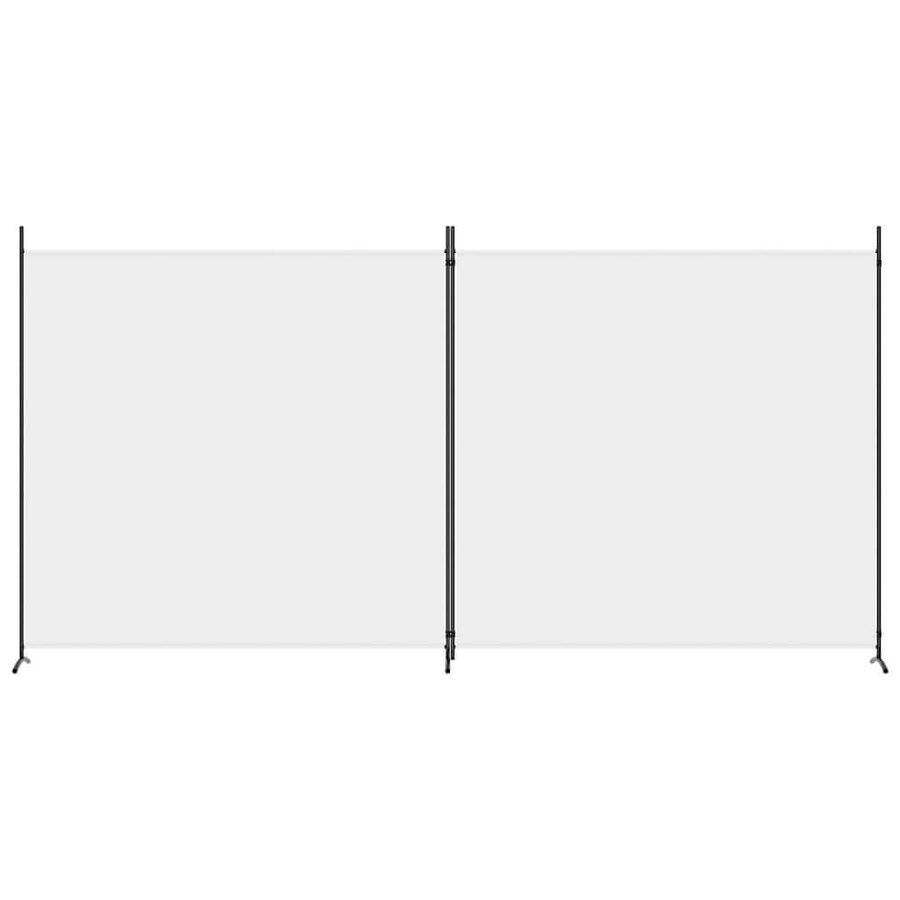 Rumdeler 2-Panels 348 x 180 cm Stof Hvid