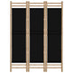 Rumdeler 3-Panels 120 cm Foldbar Bambus & Kanvas