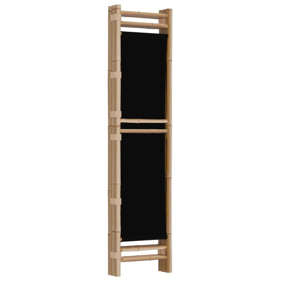 Rumdeler 3-Panels 120 cm Foldbar Bambus & Kanvas