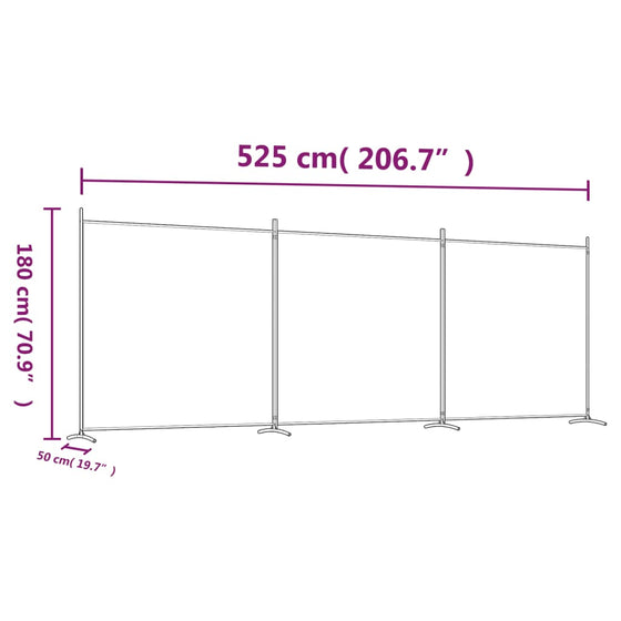 Rumdeler 3-Panels 525 x 180 cm Antracitgrå