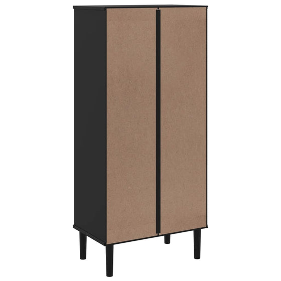 SENJA Reol i Sort 60 x 35 x 130 cm
