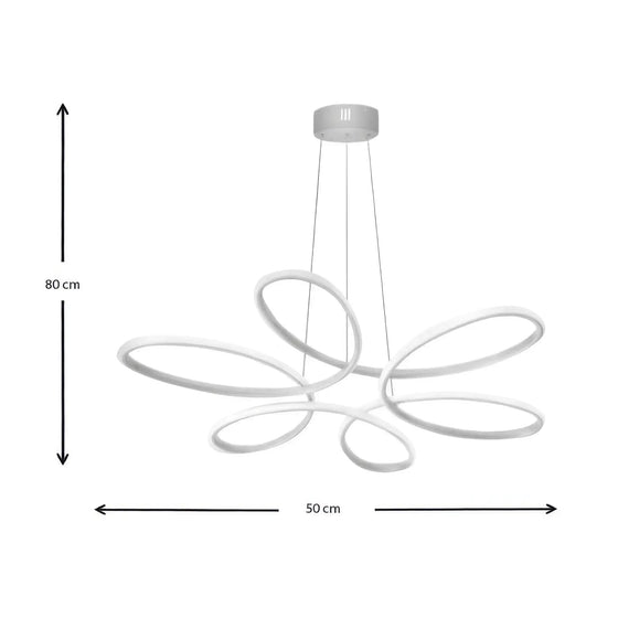 Loftelampe SPEED LED 65x65x58 cm - Hvid