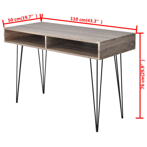 Skrivebord MDF Eg 110 x 50 x 76 cm
