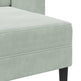 Sofa 2 Pers. Med Chaiselong 125 cm Fløjl Lysegrå