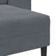 Sofa 2 Pers. Med Chaiselong 125 cm Fløjl Mørkegrå