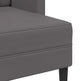 Sofa 2 Pers. Med Chaiselong 125 cm Grå Læder
