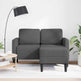 Sofa 2 Pers. Med Chaiselong 125 cm Linned Mørkegrå