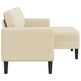 Sofa 2 Pers. Med Chaiselong 125 cm Stof Cremefarvet