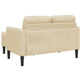 Sofa 2 Pers. Med Chaiselong 125 cm Stof Cremefarvet
