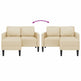 Sofa 2 Pers. Med Chaiselong 125 cm Stof Cremefarvet