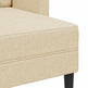 Sofa 2 Pers. Med Chaiselong 125 cm Stof Cremefarvet