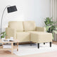 Sofa 2 Pers. Med Chaiselong 125 cm Stof Cremefarvet