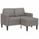Sofa 2 Pers. Med Chaiselong 125 cm Stof Gråbrun
