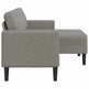 Sofa 2 Pers. Med Chaiselong 125 cm Stof Gråbrun