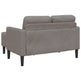 Sofa 2 Pers. Med Chaiselong 125 cm Stof Gråbrun