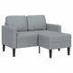 Sofa 2 Pers. Med Chaiselong 125 cm Stof Lysegrå