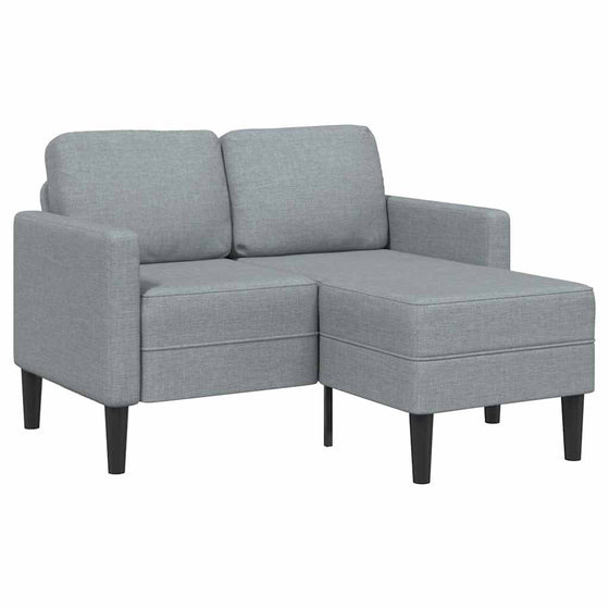 Sofa 2 Pers. Med Chaiselong 125 cm Stof Lysegrå