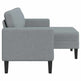 Sofa 2 Pers. Med Chaiselong 125 cm Stof Lysegrå