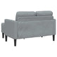 Sofa 2 Pers. Med Chaiselong 125 cm Stof Lysegrå