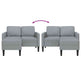 Sofa 2 Pers. Med Chaiselong 125 cm Stof Lysegrå
