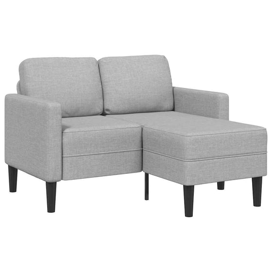 Sofa 2 Pers. Med Chaiselong 125 cm Stof Skygrå