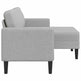 Sofa 2 Pers. Med Chaiselong 125 cm Stof Skygrå