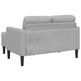 Sofa 2 Pers. Med Chaiselong 125 cm Stof Skygrå