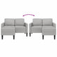 Sofa 2 Pers. Med Chaiselong 125 cm Stof Skygrå