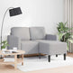 Sofa 2 Pers. Med Chaiselong 125 cm Stof Skygrå