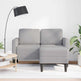 Sofa 2 Pers. Med Chaiselong 125 cm Stof Skygrå
