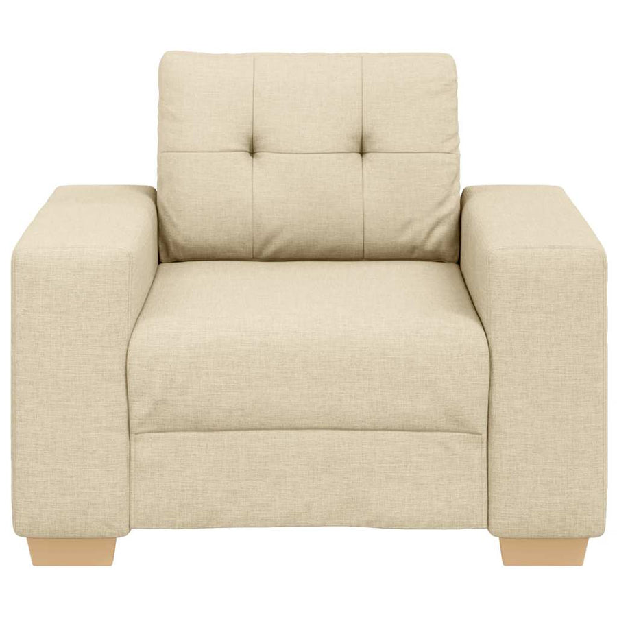 Sofastol 59 cm Stof Cremefarvet