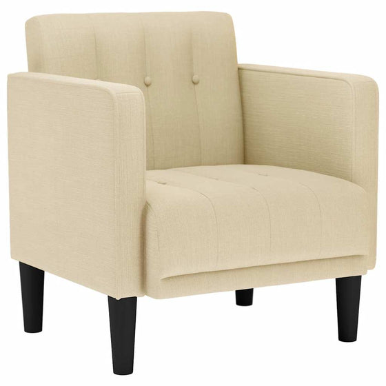 Sofastol Med Armlæn 53 cm Stof Cremefarvet