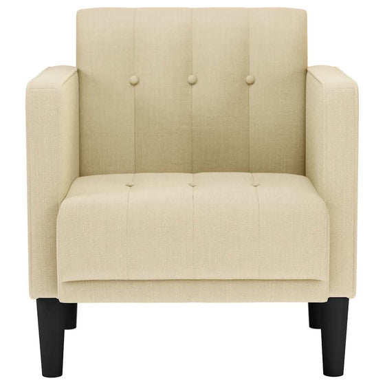 Sofastol Med Armlæn 53 cm Stof Cremefarvet