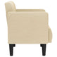 Sofastol Med Armlæn 53 cm Stof Cremefarvet