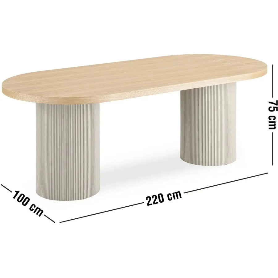 Solva Spisebord 220 x 100 x 75 cm