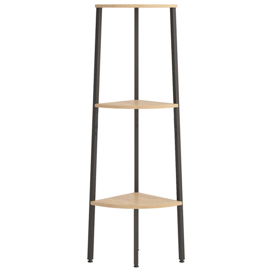 Stigereol Med 3 Hylder 45,5 x 31,5 x 120 cm Lysebrun/Sort