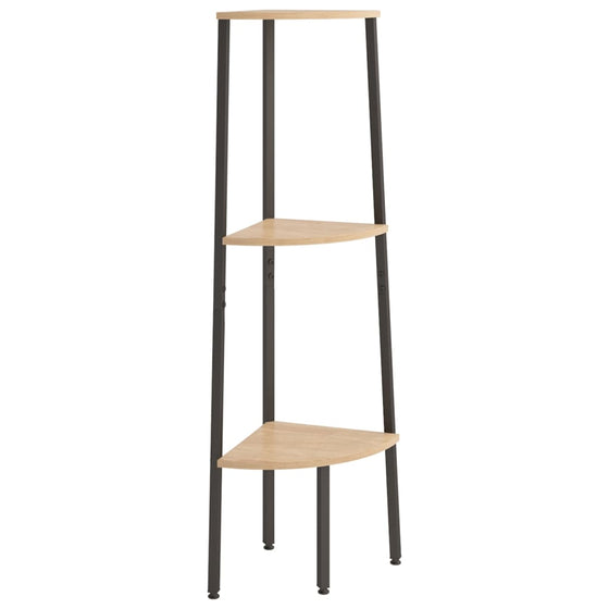 Stigereol Med 3 Hylder 45,5 x 31,5 x 120 cm Lysebrun/Sort