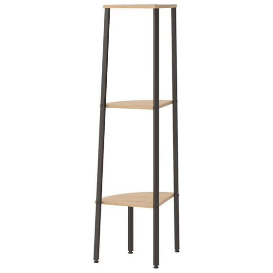 Stigereol Med 3 Hylder 45,5 x 31,5 x 120 cm Lysebrun/Sort