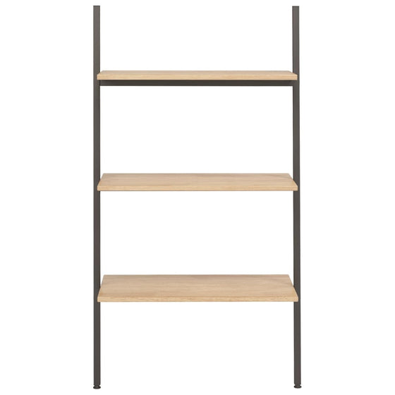 Stigereol Med 3 Hylder 64 x 34 x 116 cm Lysebrun/Sort