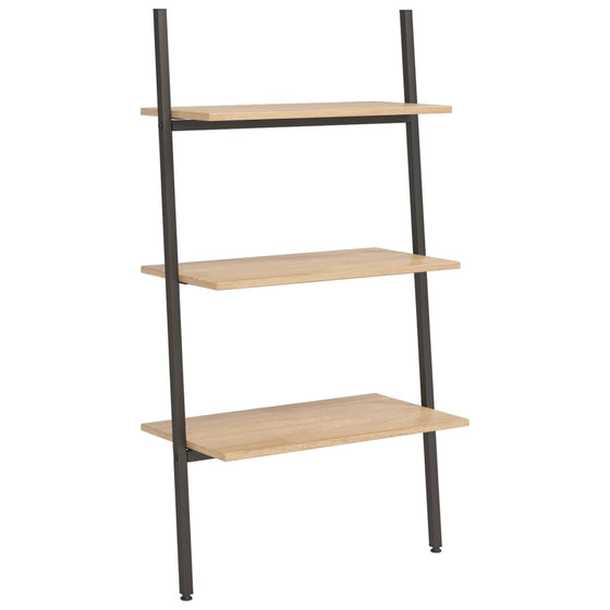 Stigereol Med 3 Hylder 64 x 34 x 116 cm Lysebrun/Sort