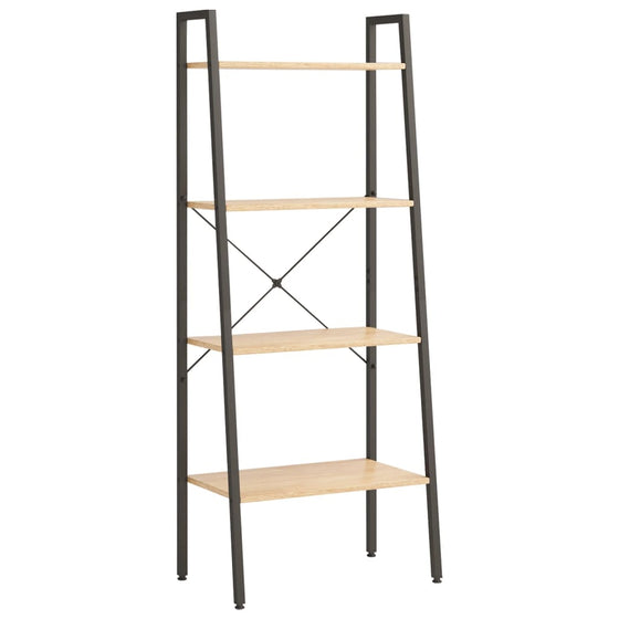 Stigereol Med 4 Hylder 56 x 35 x 140 cm Lysebrun/Sort