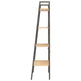 Stigereol Med 4 Hylder 56 x 35 x 140 cm Lysebrun/Sort