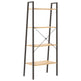 Stigereol Med 4 Hylder 56 x 35 x 140 cm Lysebrun/Sort