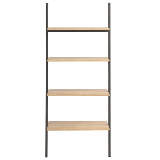 Stigereol Med 4 Hylder 64 x 34 x 150,5 cm Lysebrun/Sort