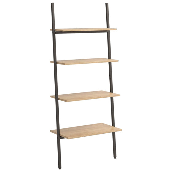 Stigereol Med 4 Hylder 64 x 34 x 150,5 cm Lysebrun/Sort